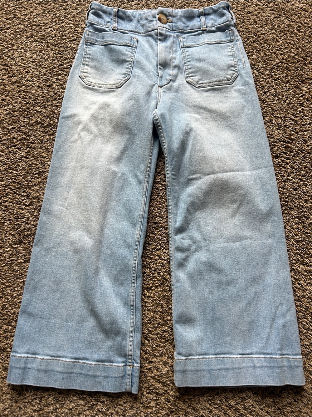 Anthropologie Maeve The Colette Crop Wide-Leg Jeans Light Blue Women’s Size- 28P